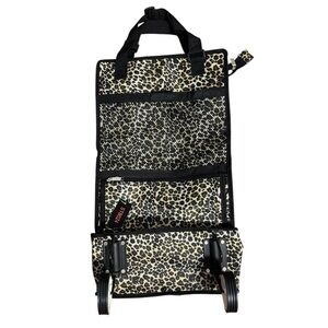 Leopard Print Rolling Tote Bag